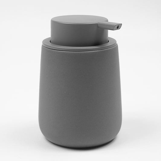Matte Gray Ceramic refillable soap dispenser